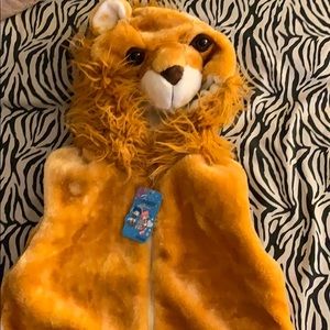 Plush fleece lined Lion Vest with pockets